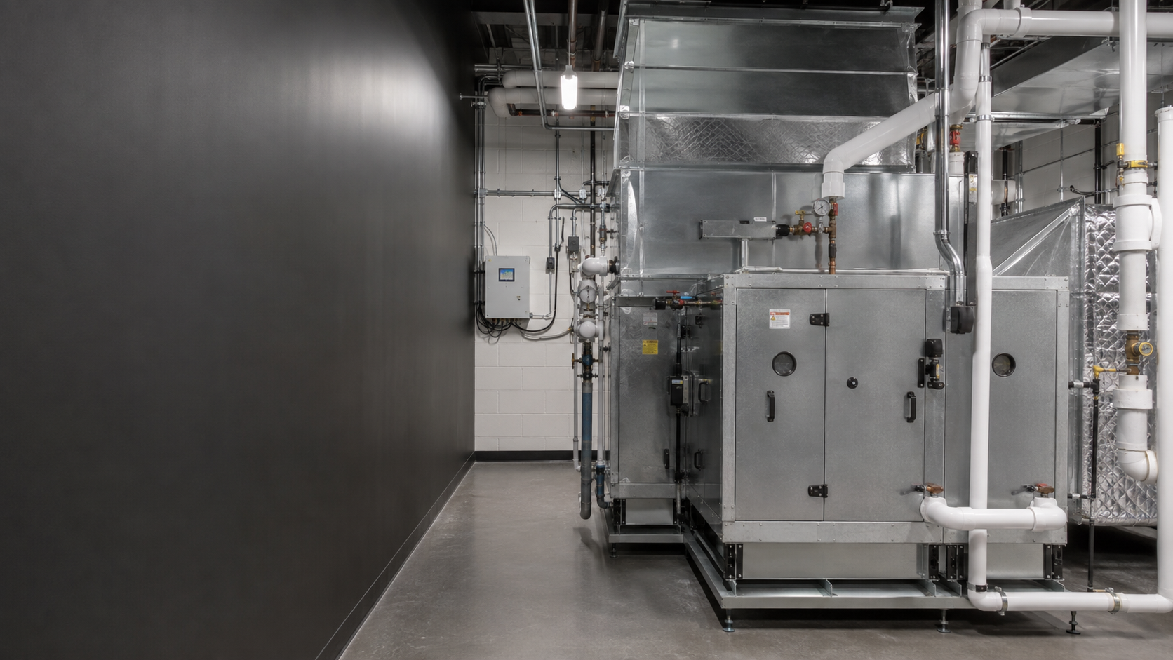 Rooftop HVAC equipment connected to sensors and cloud systems